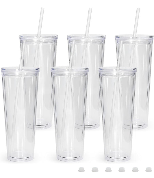 24oz Acrylic Snow Globe Tumblers